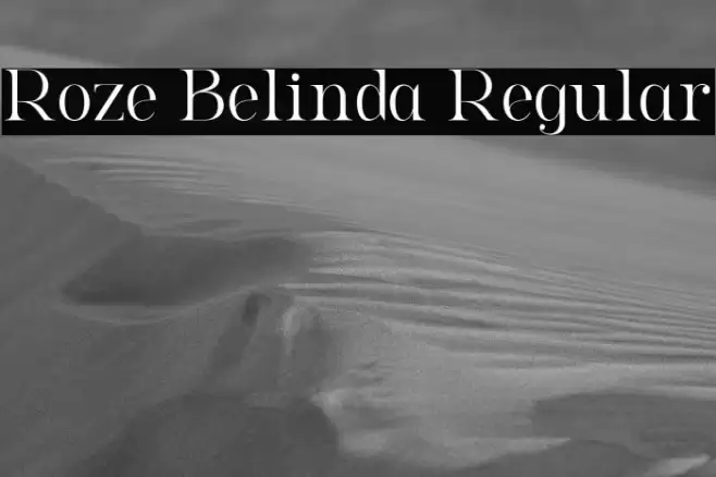 Roze Belinda Regular Font examples