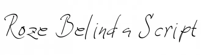 Roze Belinda Script  font caratteri gratis