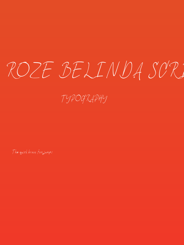 Roze Belinda Script Poster