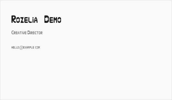 Rozelia - Demo Business Card