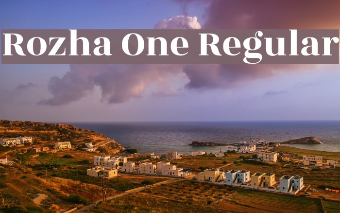 Rozha One Regular Font examples