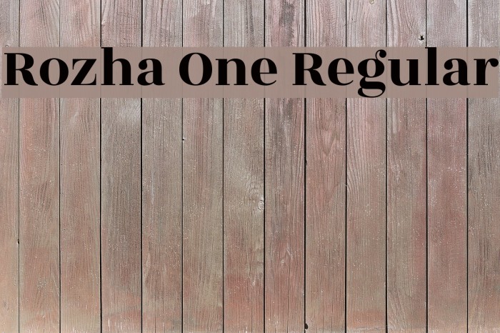 Rozha One Regular Font examples