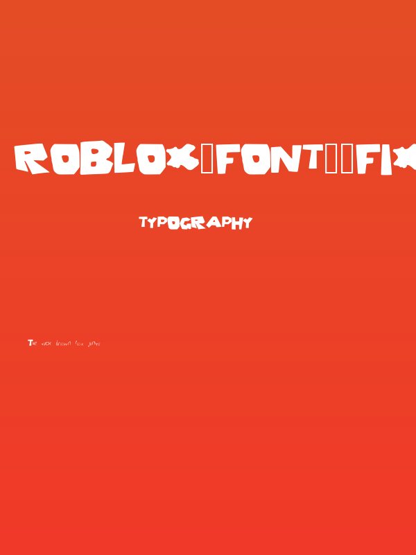 roblox_font__fixed_ Poster