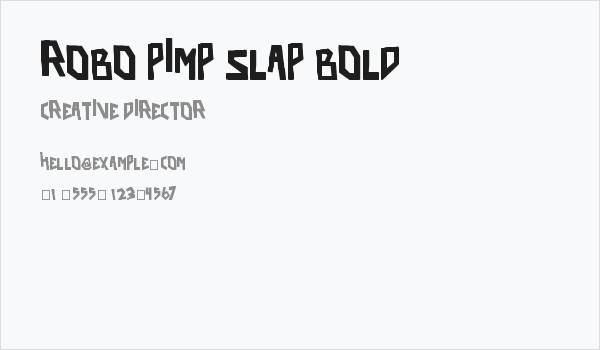 robo pimp slap Bold Business Card