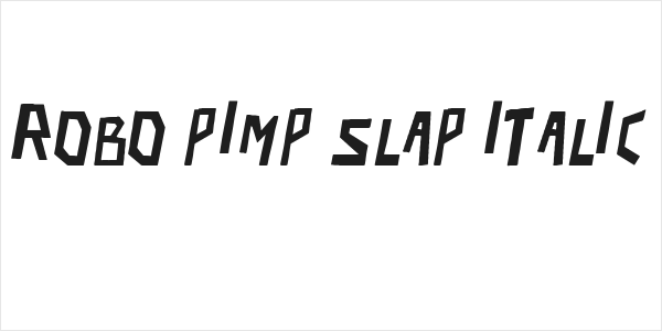 robo pimp slap Italic Logo