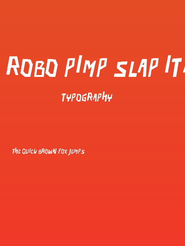 robo pimp slap Italic Poster