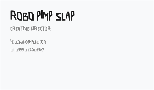 robo pimp slap Business Card