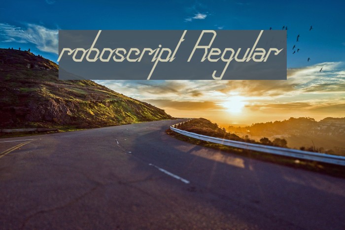roboscript Regular Font examples