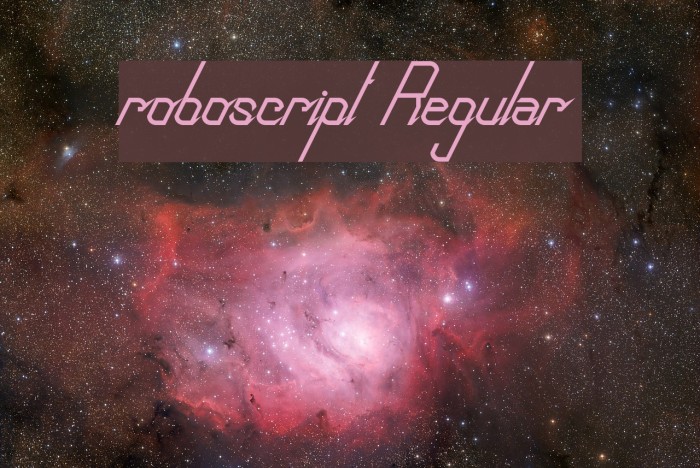 roboscript Regular Font examples