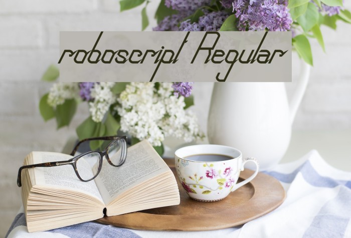 roboscript Regular Font examples