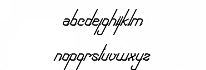 roboscript Regular फ़ॉन्ट लोअरकेस