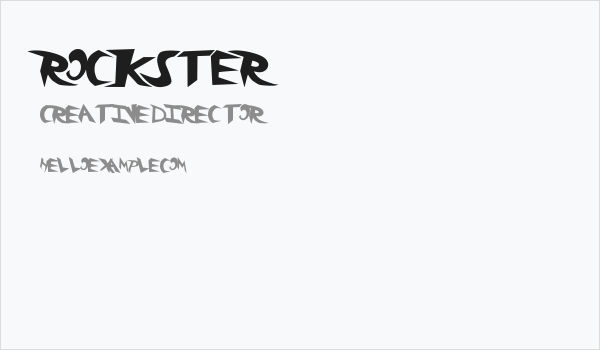 rockster Business Card