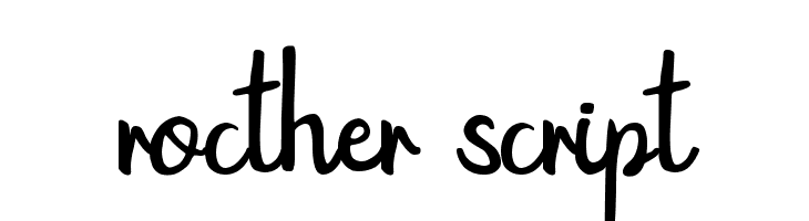 rocther script  Frei Schriftart Herunterladen
