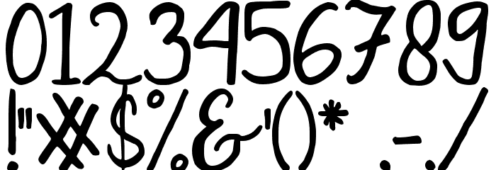 rocther script Font OTHER CHARS