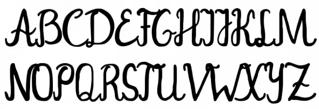 rocther script Font Litere mari