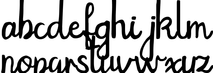 rocther script Font LOWERCASE