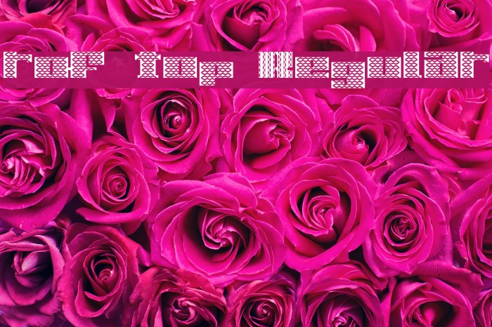 rof top Regular Font examples