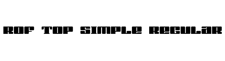 rof top simple Regular  नि: शुल्क फ़ॉन्ट्स डाउनलोड