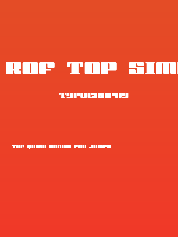 rof top simple Regular Poster