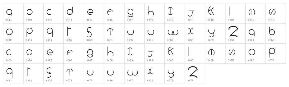 rollingdeep Character Map
