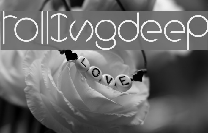 rollingdeep Font examples