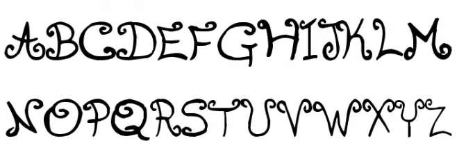 romanticfont2 Schriftart Groß