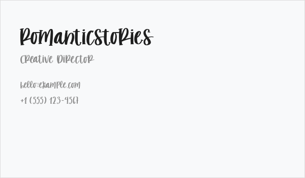 romanticstories Business Card