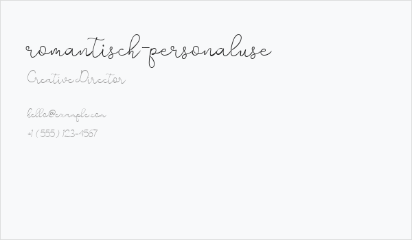 romantisch-personaluse Business Card