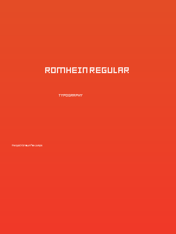 romhein Regular Poster