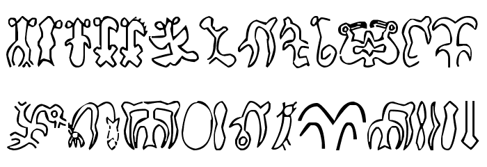 rongorongo Font LOWERCASE