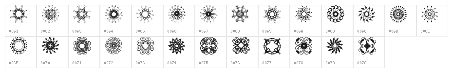 rosette110621 Character Map