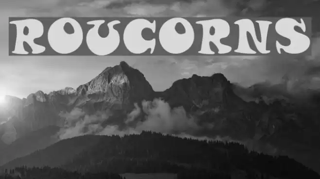 roucorns Font examples