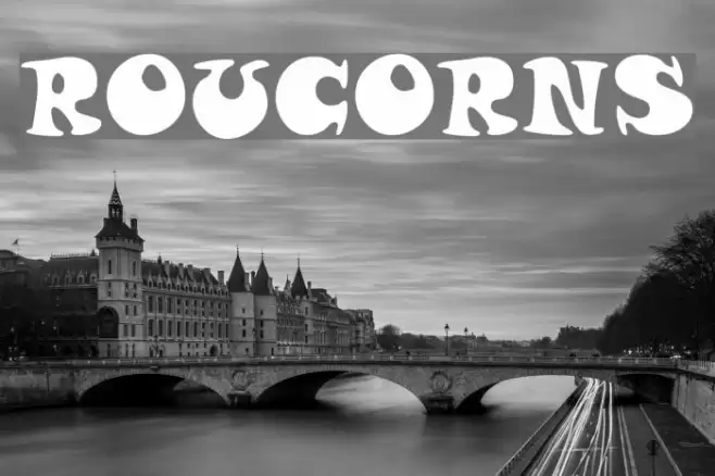 roucorns Font examples