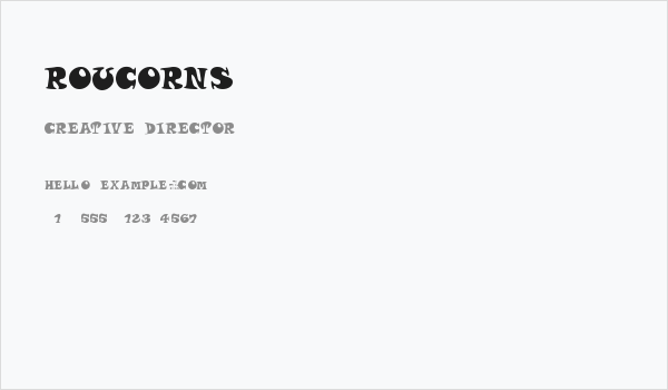 roucorns Business Card