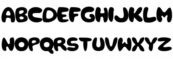 rough Bold Schriftart Groß