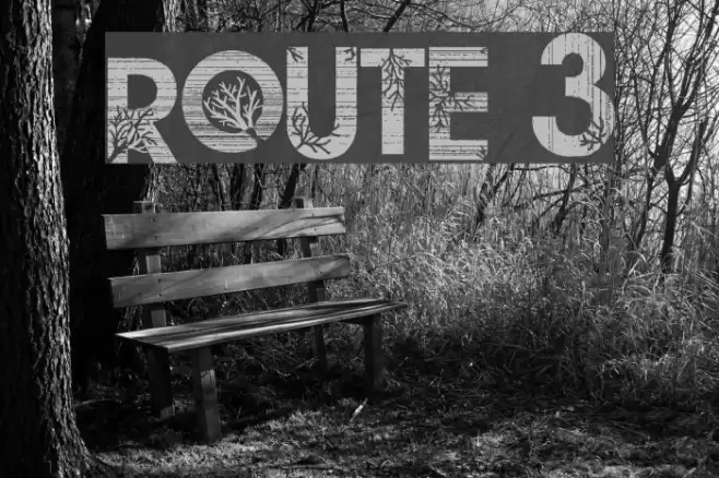 route 3 Font examples