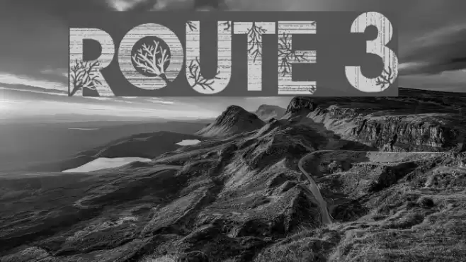 route 3 Font examples