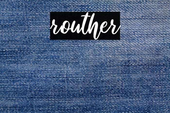 routher Font examples