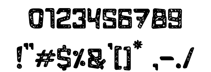 rozo Rust Font OTHER CHARS