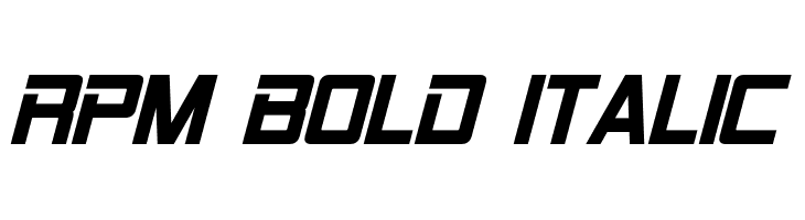 RPM Bold Italic Font