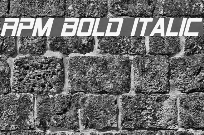 RPM Bold Italic Font examples