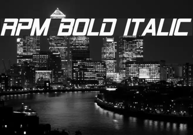 RPM Bold Italic Font examples