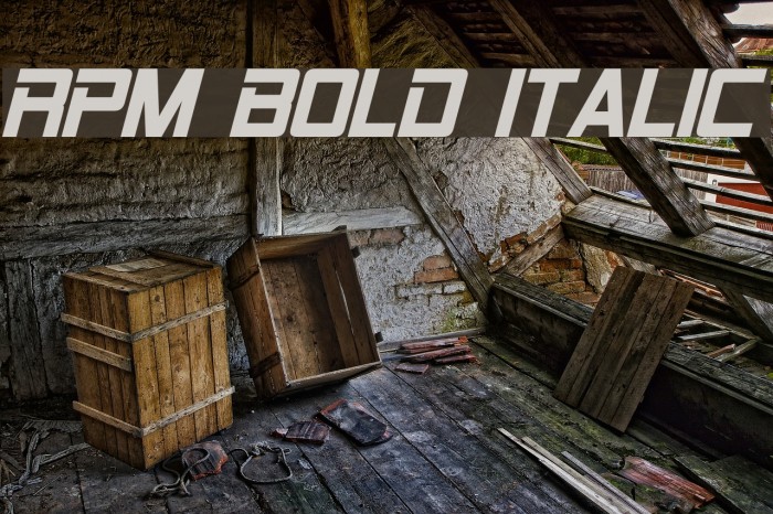 RPM Bold Italic Font examples