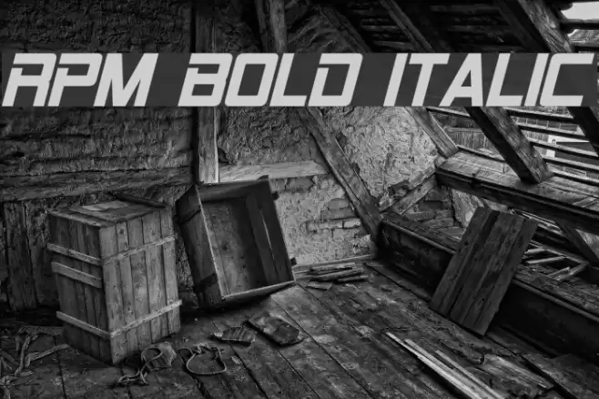 RPM Bold Italic Font examples