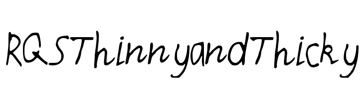 RQSThinnyandThicky Font