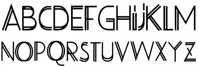 RS Unique Schriftart Groß