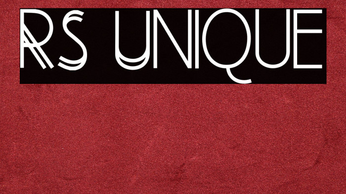 RS Unique Example 3