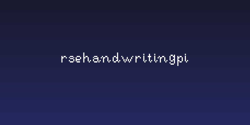 RSEHandwritingPi Social Header