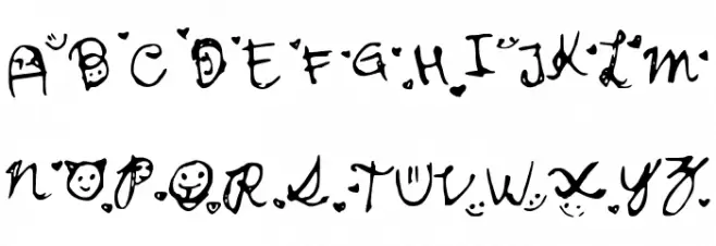 RSMsCutie Font Litere mari