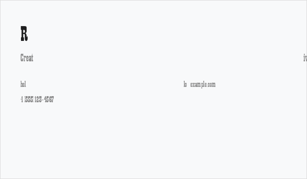 RSPlaybill Business Card